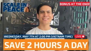 save 2 hours a day workshop with Notion live on YouTube to build productivity system for solopreneurs