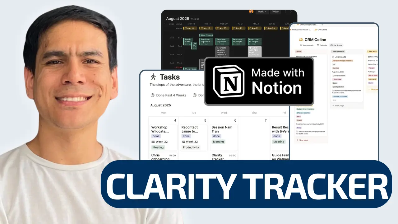 Notion for personal productivity - Clarity Tracker - Scale in Peace Notion for personal productivity - Clarity Tracker - Scale in Peace