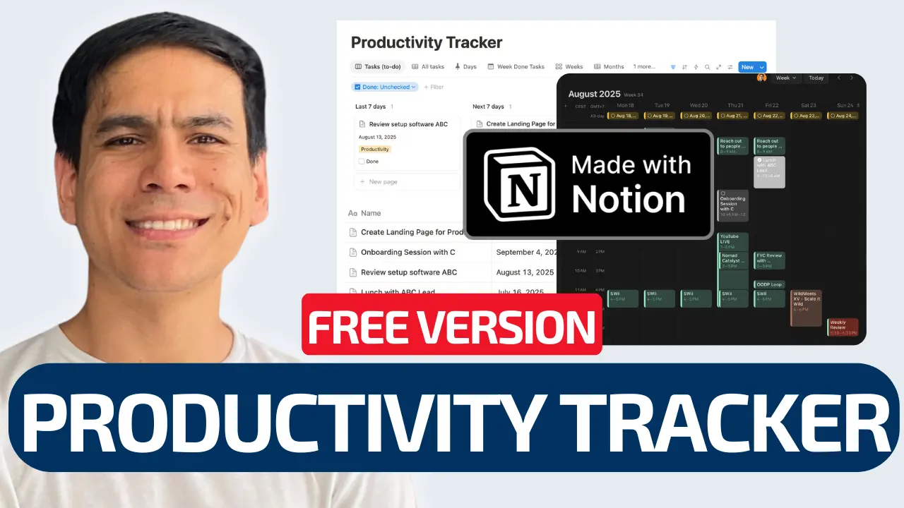 Notion for personal productivity - Free Tracker - Scale in Peace Notion for personal productivity - Free Tracker - Scale in Peace
