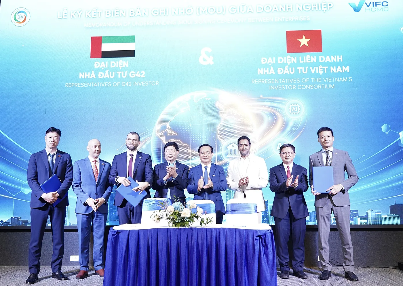 Signing of the memorandum of understanding between G42 and the Vietnamese investor consortium