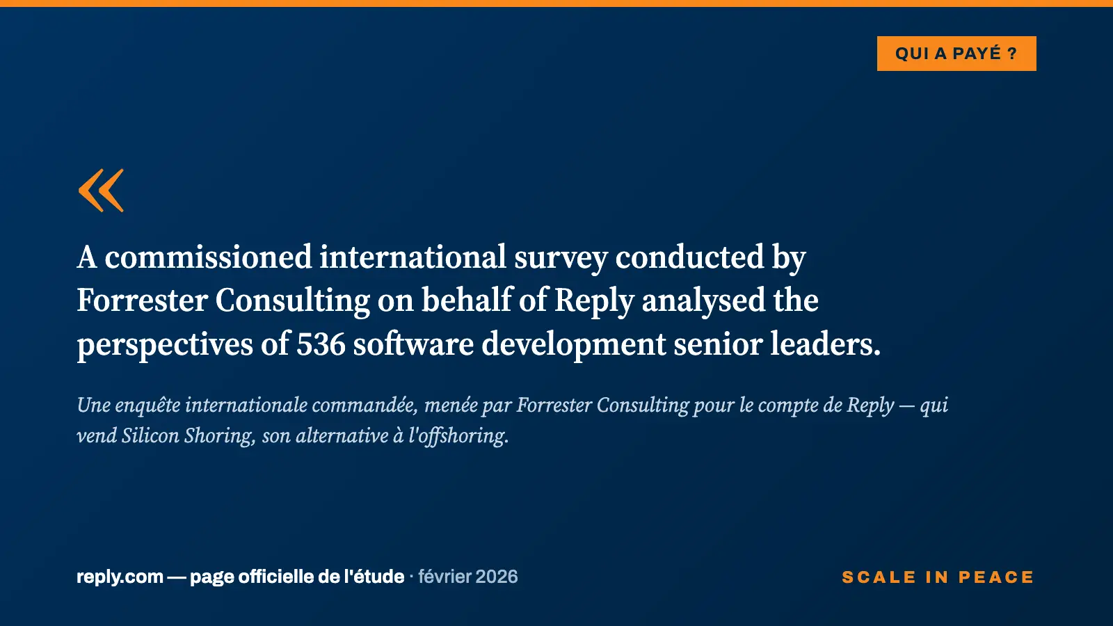 Mention « commissioned by Reply » : qui a payé l'étude From Code to Control